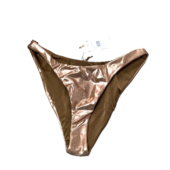 Good American Other - Good American Foil Bronze Metallic‎ Bikini Bottom sz XLg  NEW WITH TAGS